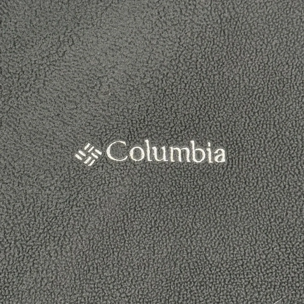 Columbia Polartec Fleece Jacket Mens XL Full Zip Gray Lime Green Hiking‎ Outdoor